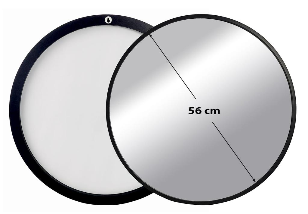 Lustro Okrągłe Drewniane Loftowe 60 Cm Czarne Bd Art