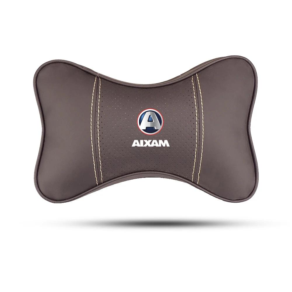 Car Seat Genuine Leather Headrest Neck Waist Pillow For Aixam MINAUTO CROSSLINE EAIXAM CROSSOVER MEGA CITY COUPE Car Accessories