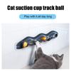Cat Track Ball Toy with Suction Cup Cat Boredom Stress Relief Home Indoor Wall Mount Hollow Wavy Track Ball Interactive Toy Pet Supplies