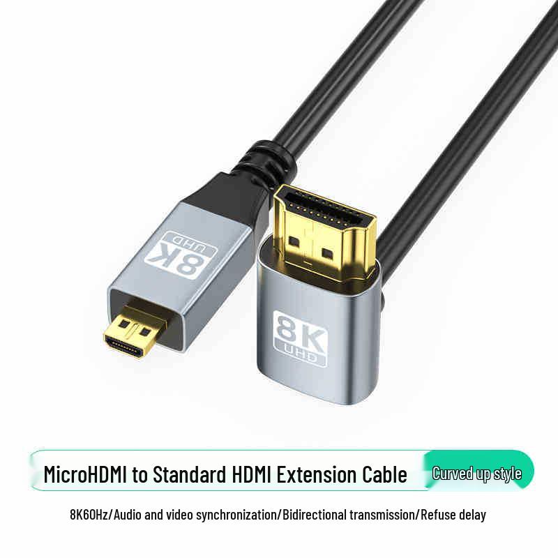 8K60Hz Mini HDMI auf HDMI Multidirektionales Winkelkabel für Kamera/Notebook