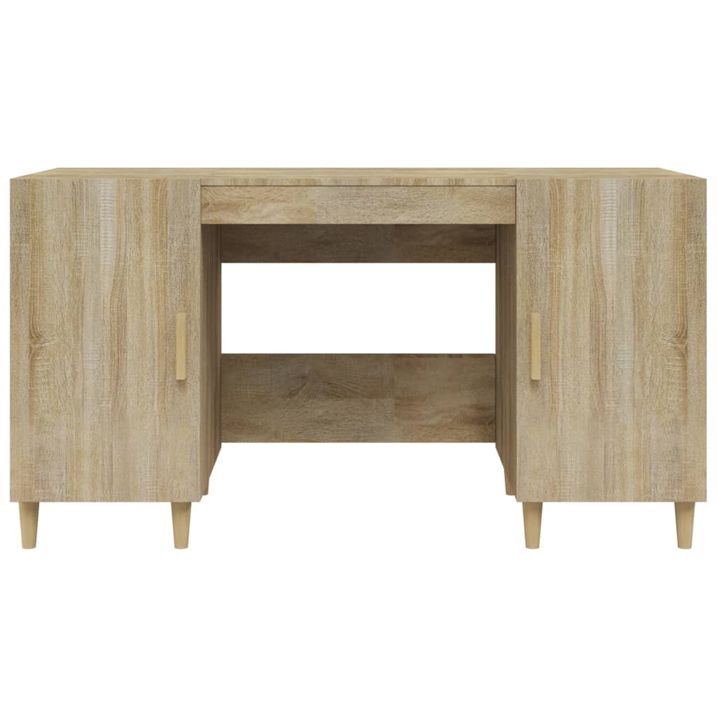Vidaxl Biurko, Dąb Sonoma, 140X50X75 Cm, Materiał Drewnopochodny