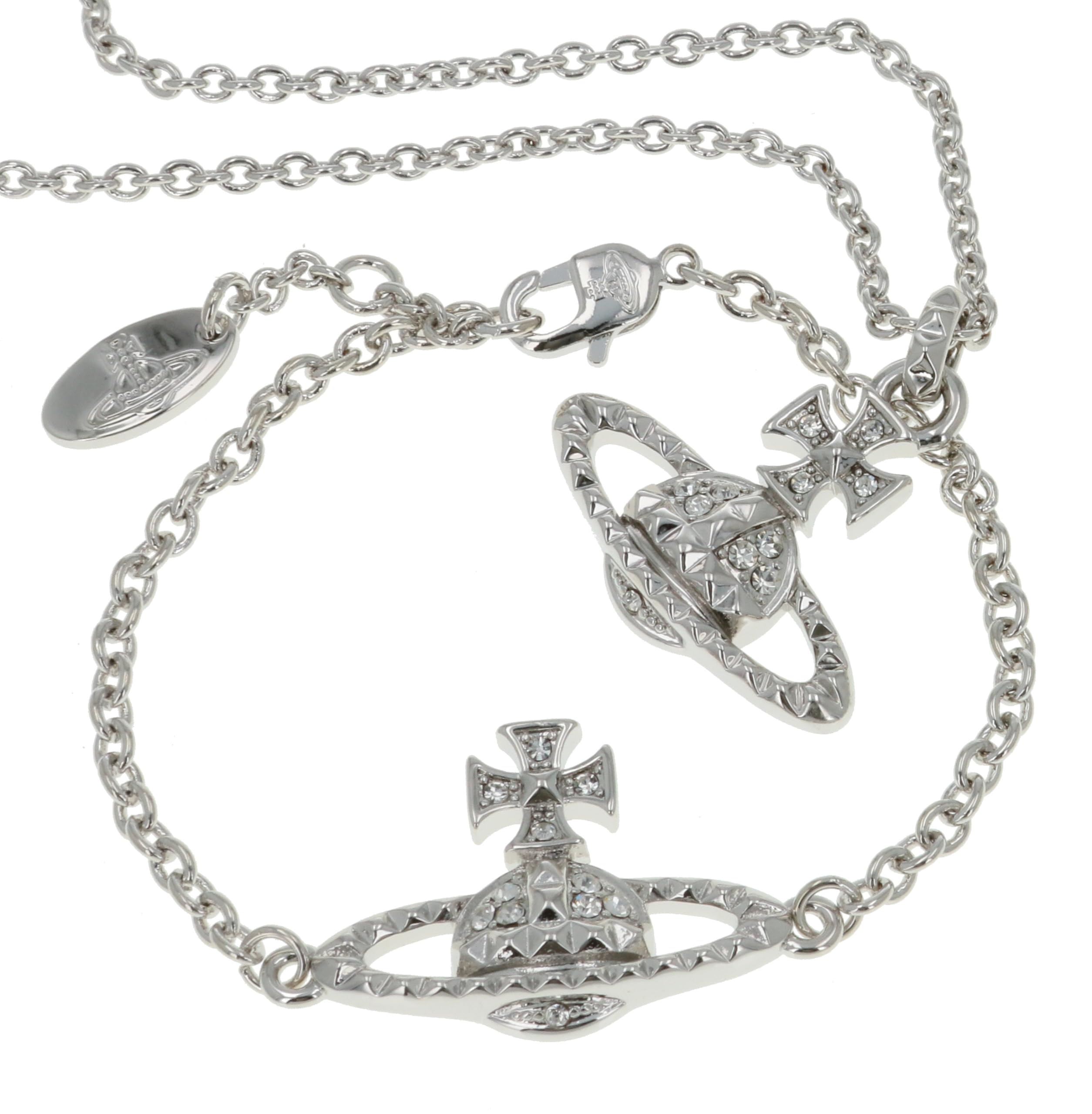 

Mayfair Bass Relief Necklace Bracelet SET W поставляється з ексклюзивною КОРОБКОЮ та паперовим пакетом [Vivienne Westwood] & 63020052&61020032 для жінок [Елемент] срібний
