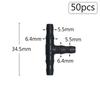 50pcs 3/5 4/7mm Garden Hose Barbed Connectors Tee Elbow Cross End Plug Fitting Coupling Drip Irrigation System Watering