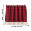 Ruffle Trim Oven Door Curtain Rural Style Plaid Dishwasher Cover Skirt Washable Easy To Install Christmas Oven Skirt