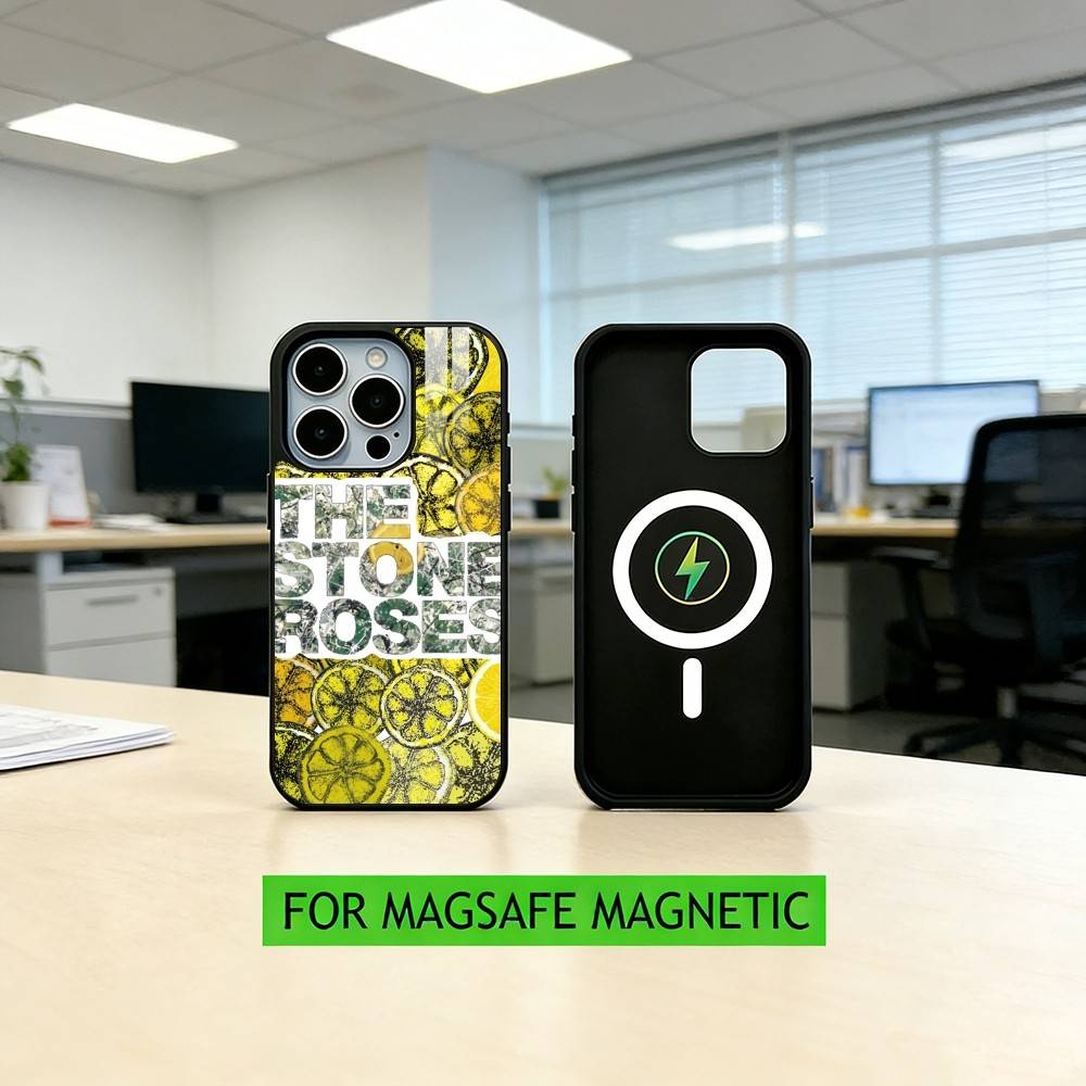 The S-Stone R-Roses Band   Phone Case For iPhone17,16,15,14,13,12,11 Plus,Pro Magnetic with Magsafe Wireless Charging