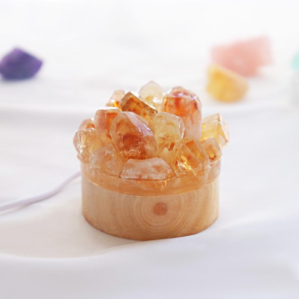 Natural Crystal Night Light Crystal Original Stone Creative Bed Bedroom Sleeping Atmosphere Stone Crafts