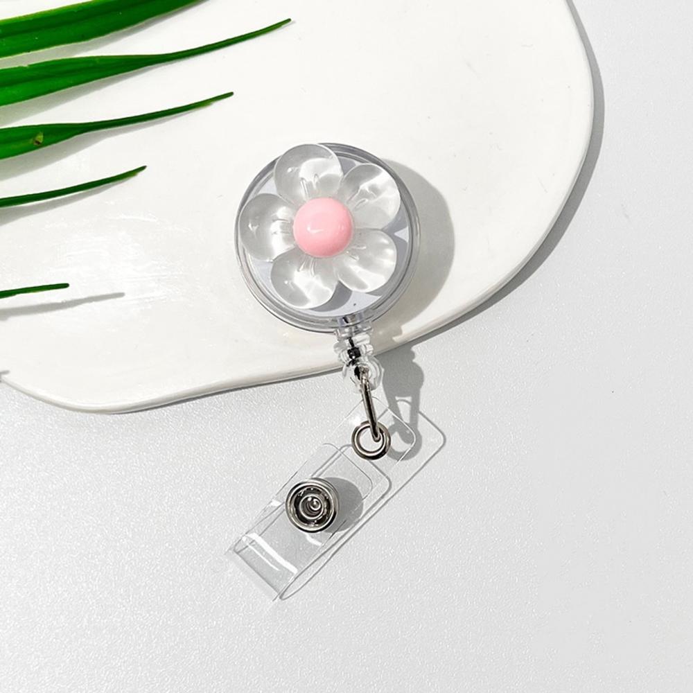 Acrylic Apple Dog Nurse Doctor Hospital Badge Reel Retractable ID Badge Holder With 360 Rotating Alligator Clip Name Holder