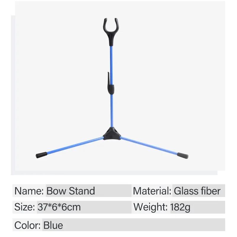 Archery Folding Recurve Bow Stand Bow Storage Hunting Shooting Bow and Arrow Portable Takedown Fiberglass Bracket Equipment 5