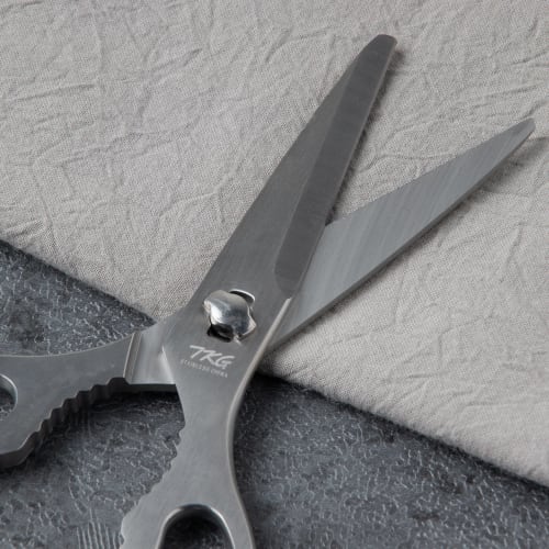 Endo Shoji TKG Kitchen Scissors, Rust-Resistant Stainless Steel, Disassembleable for Cleaning and Hygienic Use, Single-Sided Wave Blade for Non-Slip C