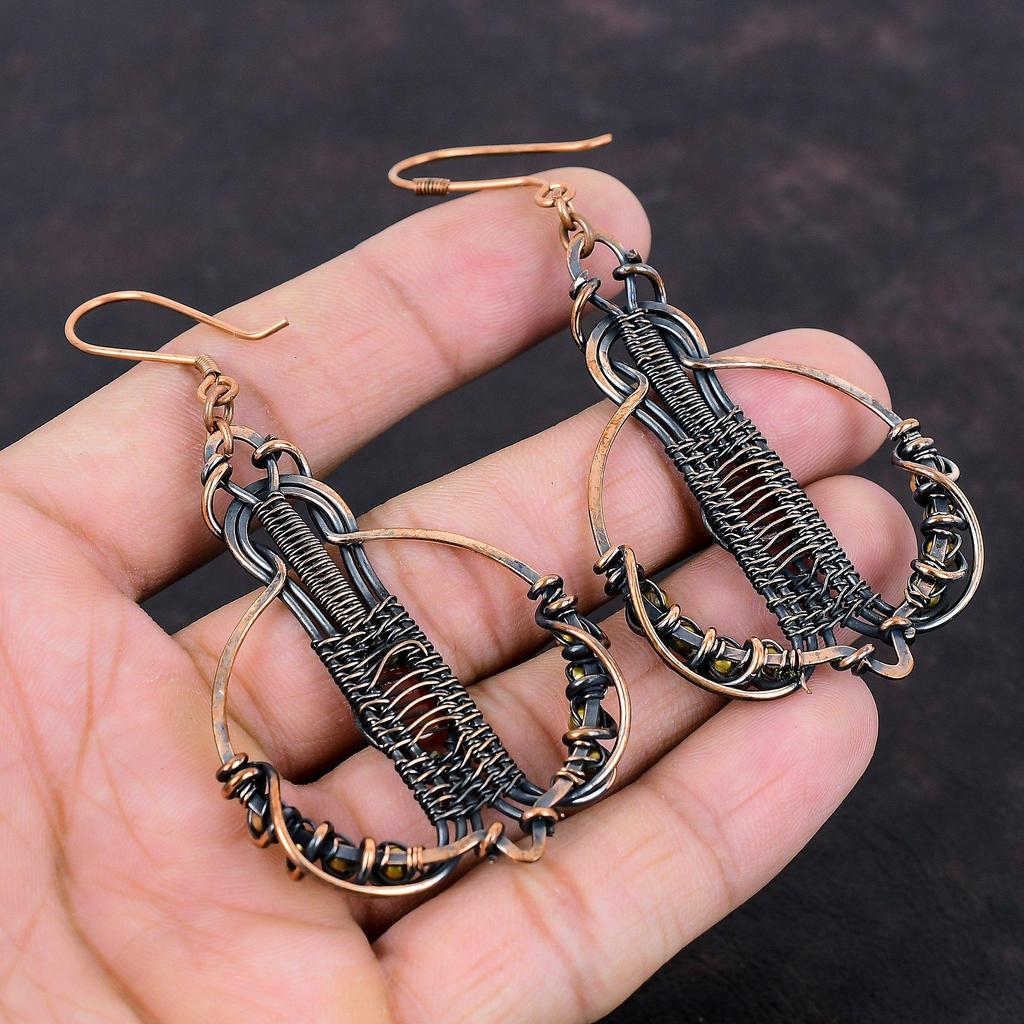 Carnelian Earring Copper Wire Wrapped Earrings Copper Jewelry Handmade Gemstone Earring Unique Earrings For Women Wire Wrap Jewelry For Gift