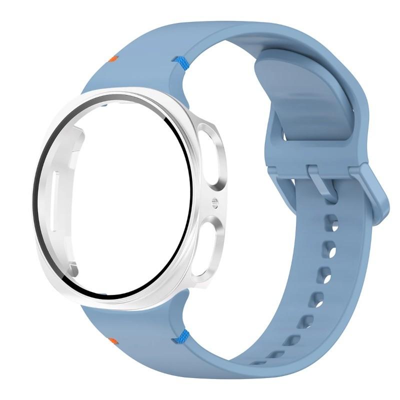 Silicone Strap for Samsung Galaxy Watch 8 40 44mm Band with Case Screen Protector Bumper Cover