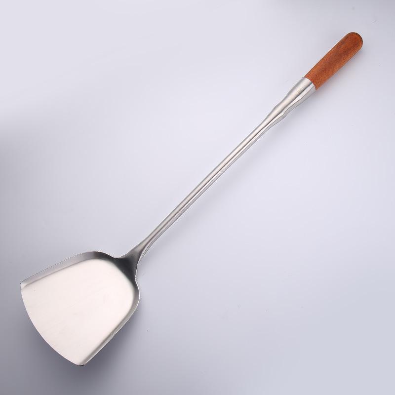 Stainless Steel Extended and Thickened Stir-frying Spoons, Large Spatulas, Rice Spoons, Strainers, and Kitchen-specific Serving Spoons