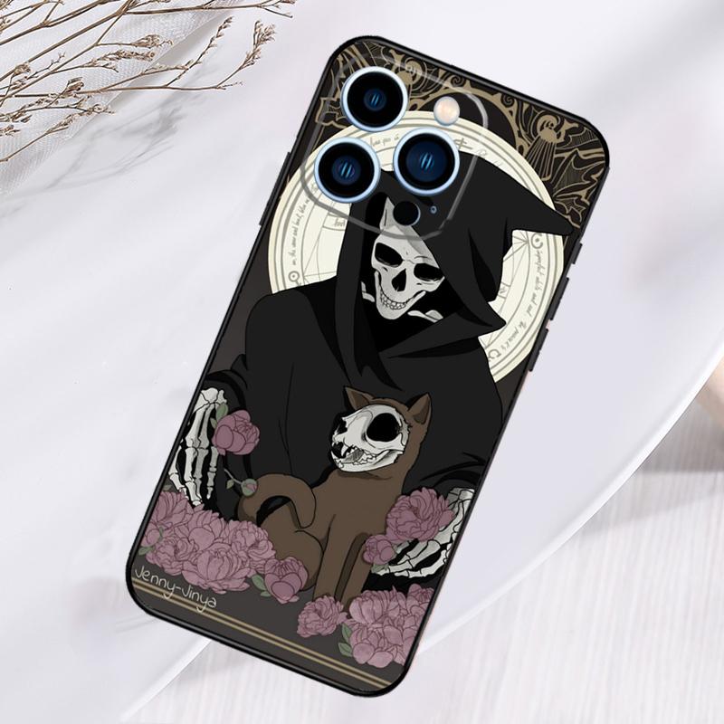 Reaper Skull Skeleton Phone Case For iPhone 17 Pro Max 16 15 13 12 11 14 Pro Max Plus 13 12 Mini 16e 17 Air Cover