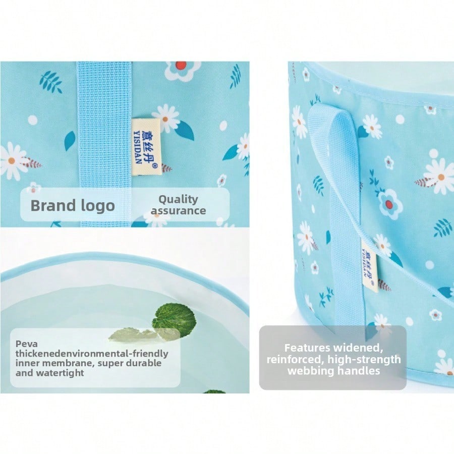 Foldable Basin Portable Travel Laundry Washbasin Foot Soaking Bag Bucket Travel Basin
