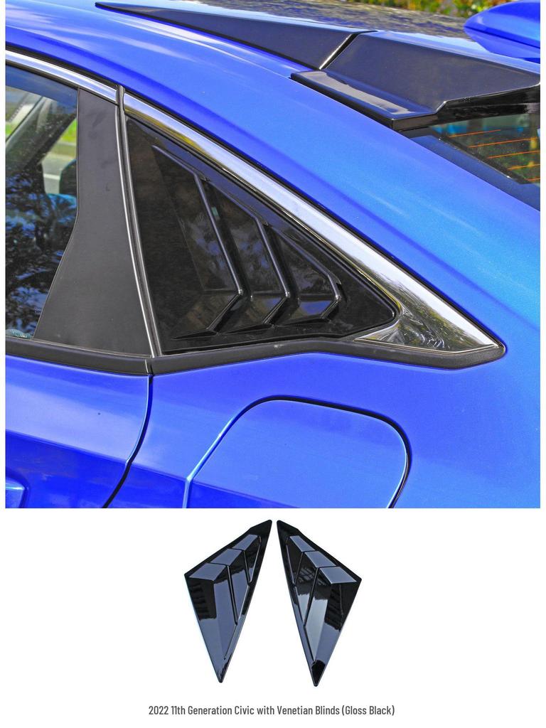 Îmbunătățiri pentru Honda Civic generația a 11-a 2022: buza frontală, eleron spate, splitter, jaluzele, bară spate.