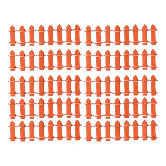 10Pcs Miniature Fence Handmade Decorative Cute Garden Gnome Wood Fence Ornament