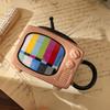 Retro Television Ceramic Mug with Lid & Straw 450ml Creative Nostalgic Design Coffee Cup Leak-Proof & Heat Resistant Drinking Cup Novelty Gift Home