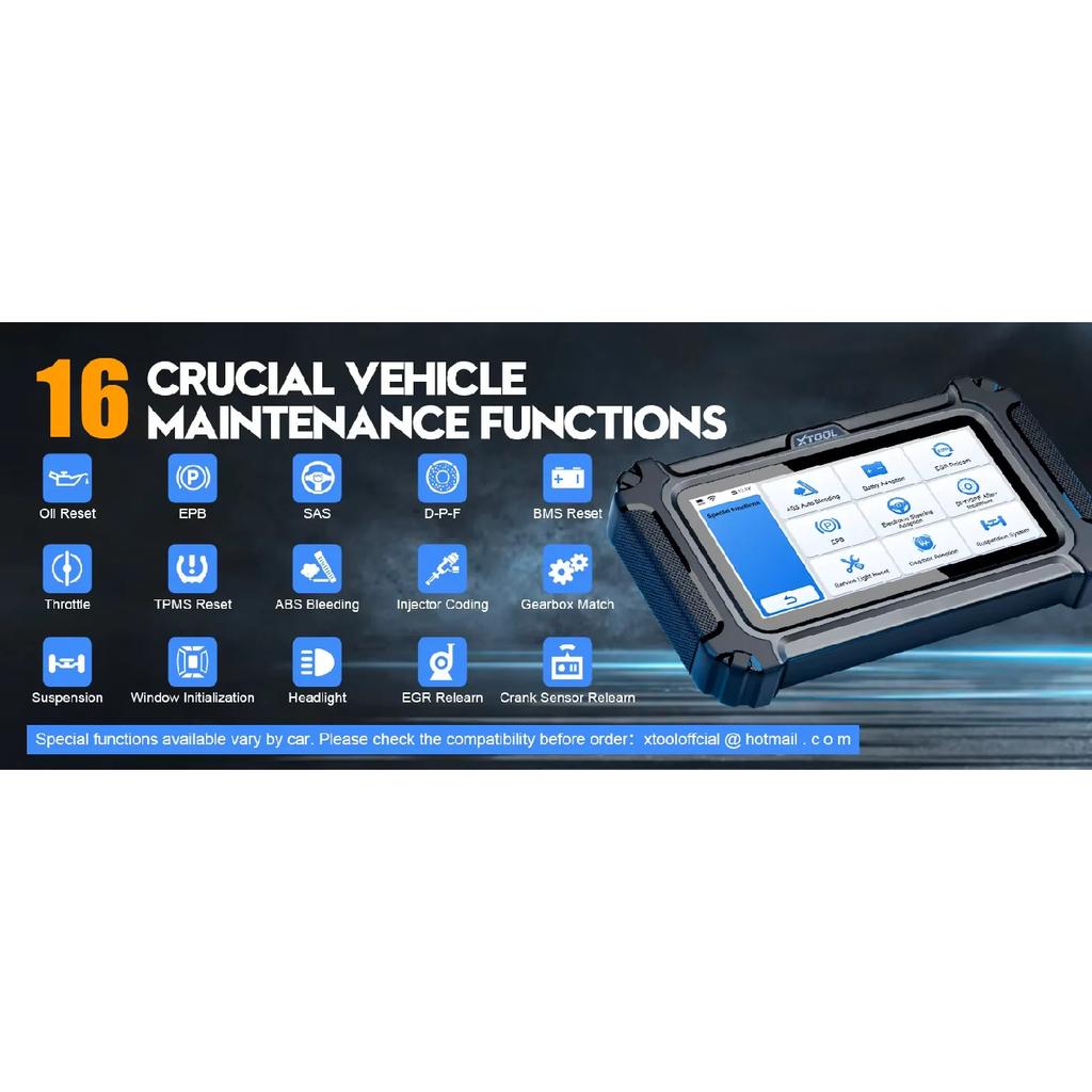 XTOOL D5S Car Diagnostic Tool Automatic OBD2 Scanner 16 Reset Functions with CANFD FCA Protocol Lifetime Free Update