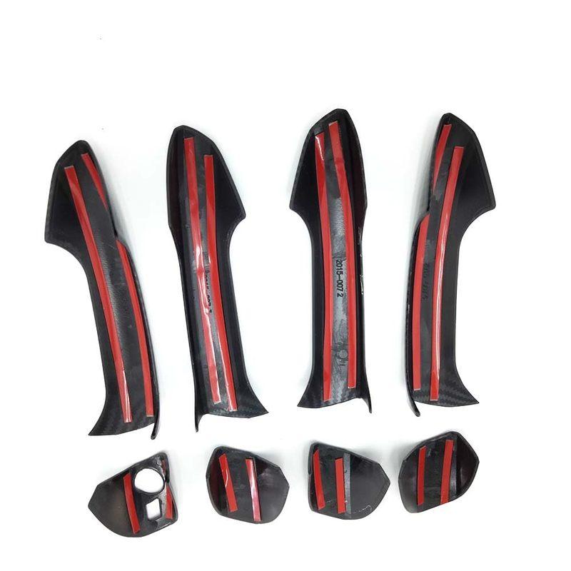 Carbon Look Exterior Door Handle Cover Trim for W204 C300 C350 C250 C63 AMG