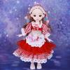 30CM Mini Bewegliche 21 Gelenk Puppe Mädchen Spielzeug 3D Große Augen BJD Prinzessin Volle Outfits Kleider Sammlung Kinder puppe Geschenk