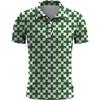Stylové kostkované polo tričko s krátkým rukávem, univerzální ležérní top pro každodenní nošení.