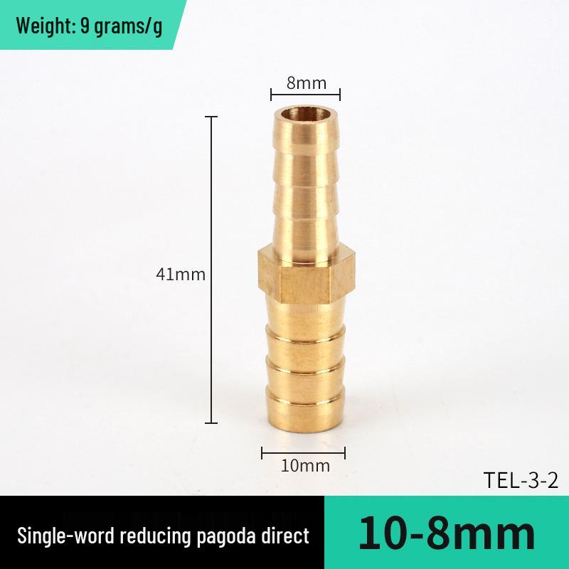 Brass L-Shaped Reducing Pagoda Plug, 4mm-19mm Conversion Hose Fitting