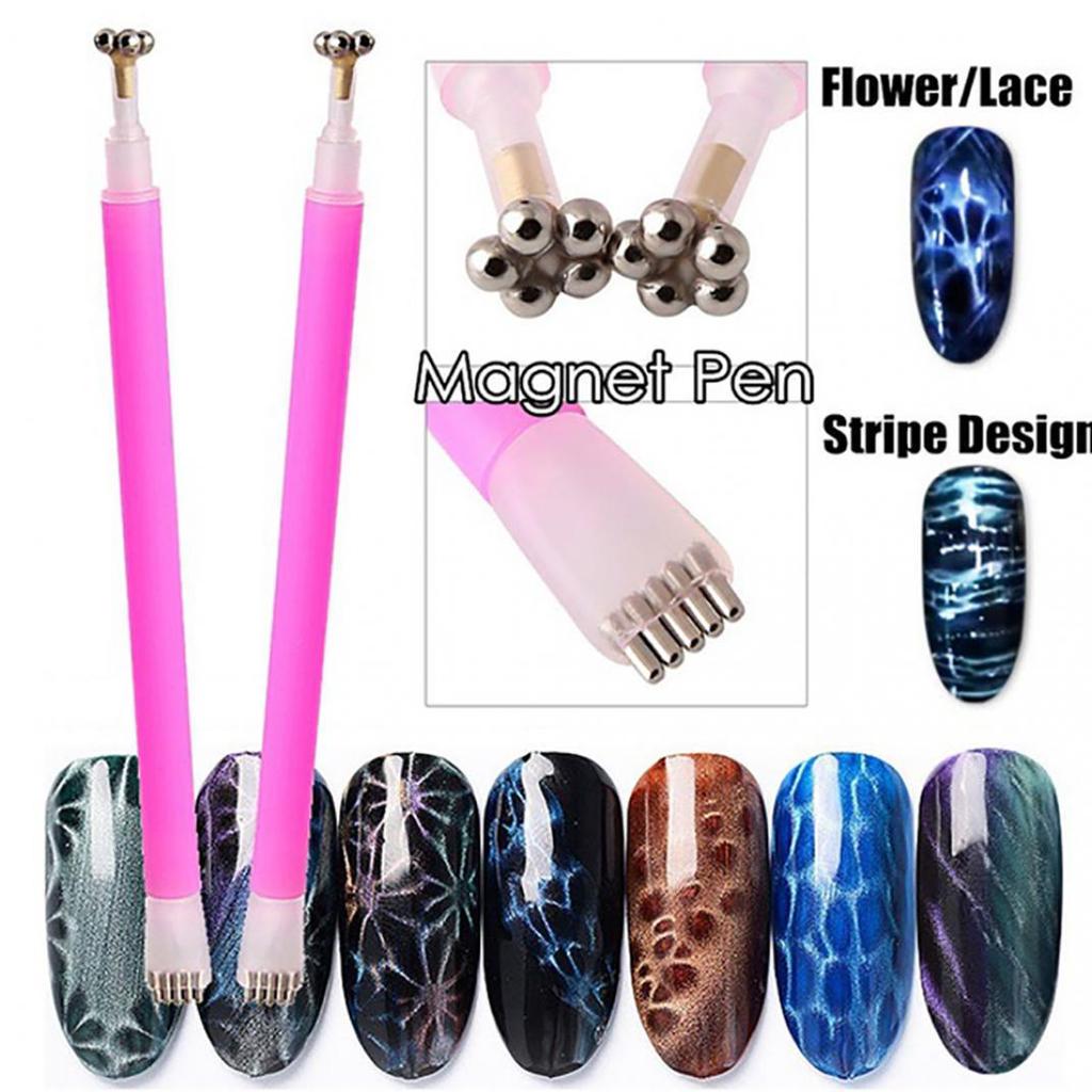 Magnet na malování nehtů UV Cat Eye Magnet Stick Gel lak na nehty Double Head Painting Magic Pen