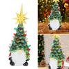 Dwarf Xmas Tree Decoration Resin Colorful Light Compact Gnomes Xmas Tree Ornament for Home Counterto