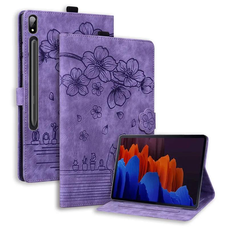 For Samsung Tab S9 FE Case 10.9" Luxury PU Leather Wallet Flip Cover for Funda Galaxy Tab S9 FE Tab S9 Case Cover Coque