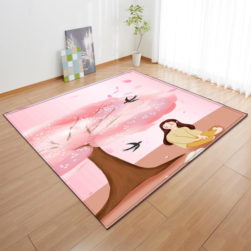 Textured Large Carpet Feather Wind Bedroom Floor Mat