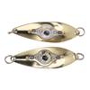 2pcs Fish Eye LED Fishing Lures Lighted Fishing Spoons Underwater Bait Flasher Deep Drop Light for Saltwater Freshwater White Light