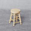 Realistic Stool Miniature Display Zakka Role Play and Display for Dollhouses Enthusiasts, 1/12 Scale, Wood Stool