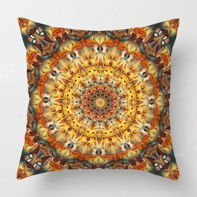 Fall Home Decor Autumn Living Room Throw Pillow Cover Sofa Boho Cushion Cover Mandala   X
