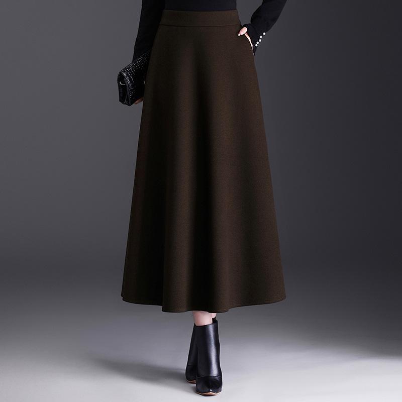 2025 Winter High-Waisted Pleated A-Line Skirt - Flowy, Slimming, and Fashionable