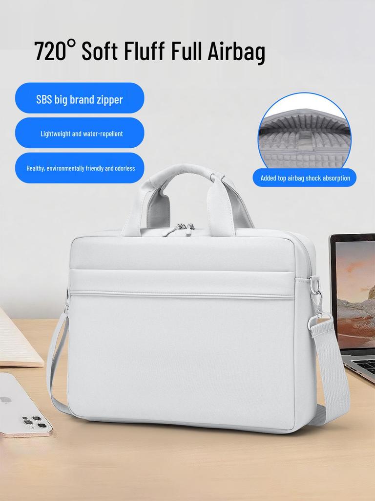 Single Shoulder Shockproof Briefcase for 15.6" Laptops - Huawei & Dell Compatible
