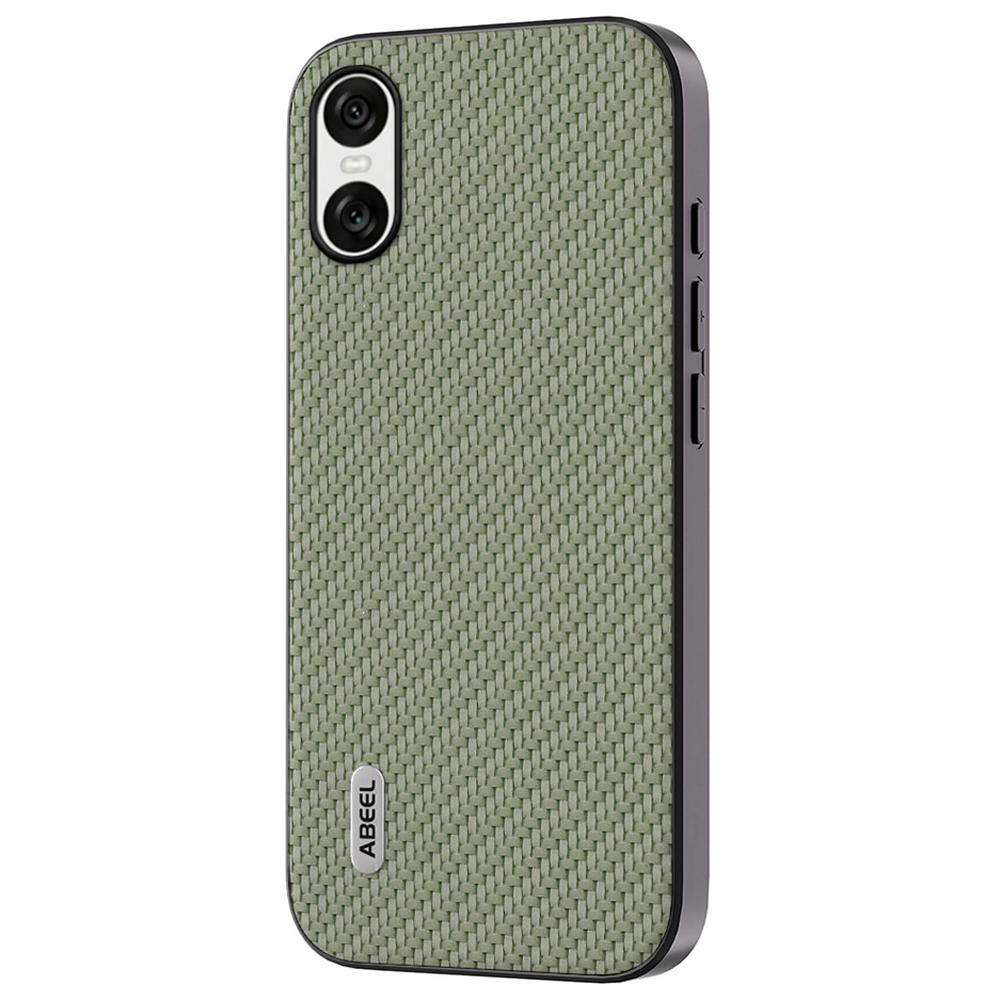 ABEEL Etui na Sony Xperia 10 VI Skóra+PC+TPU Pokrowiec na telefon Tekstura włókna węglowego