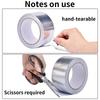 0.06/0.15mm Aluminum Foil Tape Fiberglass Kitchen Duct Countertop Wall AntiOil Pipe Repair Metal Shielding Signal