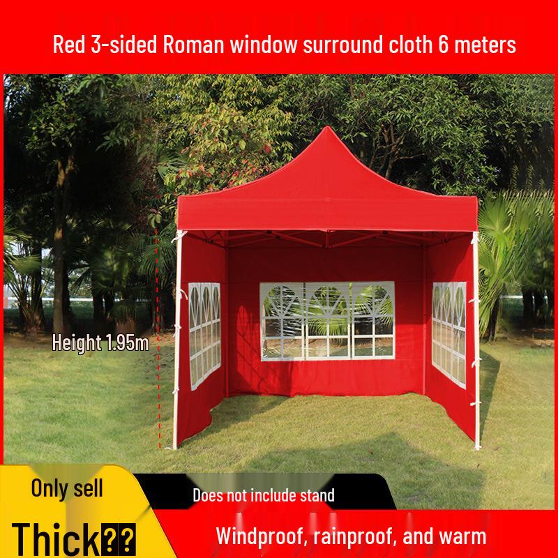 Transparent Tent Side Panel: Windproof & Waterproof Outdoor Canopy Enclosure with Thick Fabric and Durable Edging