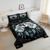 2/3pcs Wolf Kids Comforter Set King SizeStars Sun Moon Love Heart Dreamcatcher Romantic Boho Bedding SetBoys Girls Room Decor