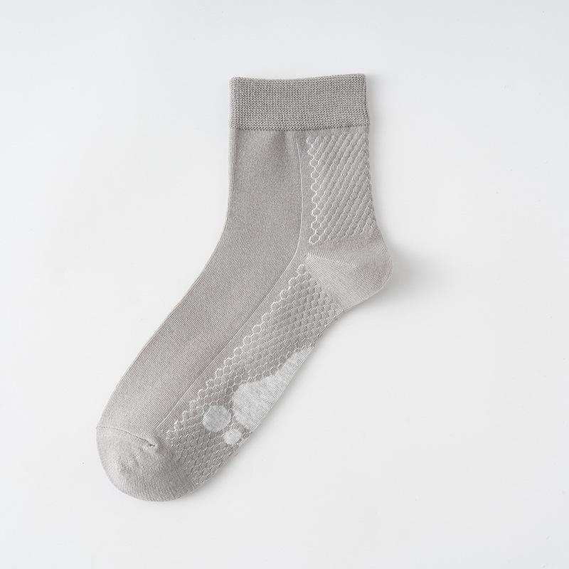 Mens & Womens Warm Odor-Resistant Graphene Mid-Calf Socks: Sweat-Absorbent, Breathable, Solid Color for Autumn & Winter