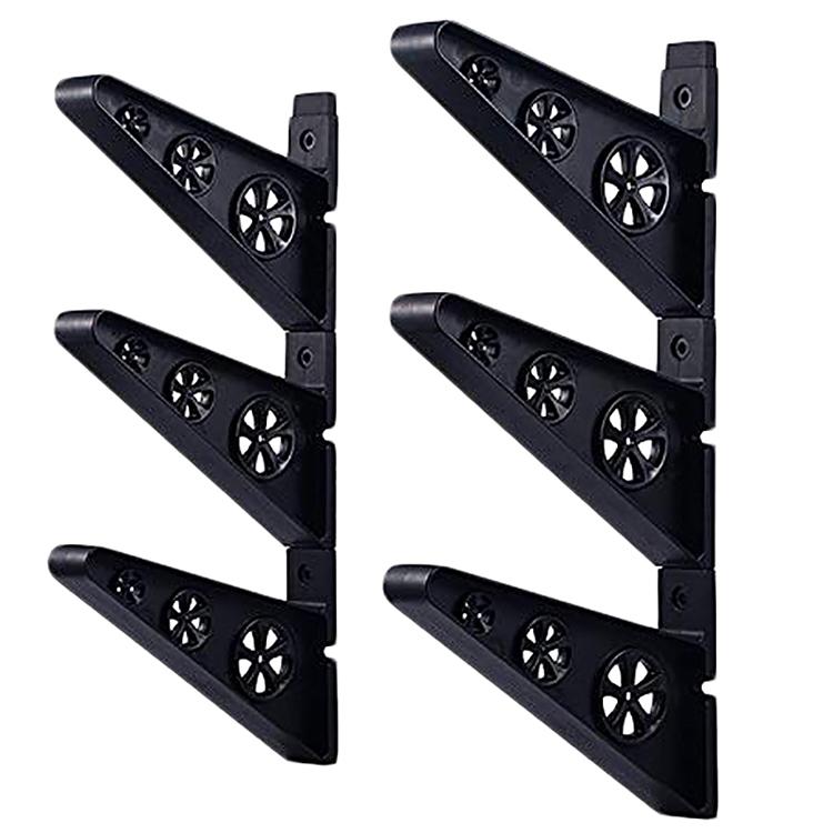 6 Pcs Skateboard Parts Wall Mounted Rack Longboard Skateboard Rack Hanger чёрный