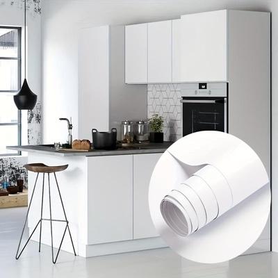 Large Roll 23.62x393.7in Self-Stick Wallpaper Pure White Contact Paper Easy Application Home Decor