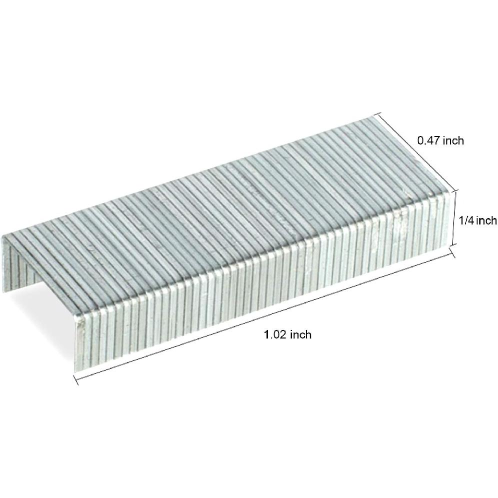 Deli 10,000 Staples, Fits Deli 25, 40 and 60 Sheet Capacity Staplers, Standard 1/4 Inch Length, 24/6, Jam Free Sharp Chisel Point Design, 10 Boxes of
