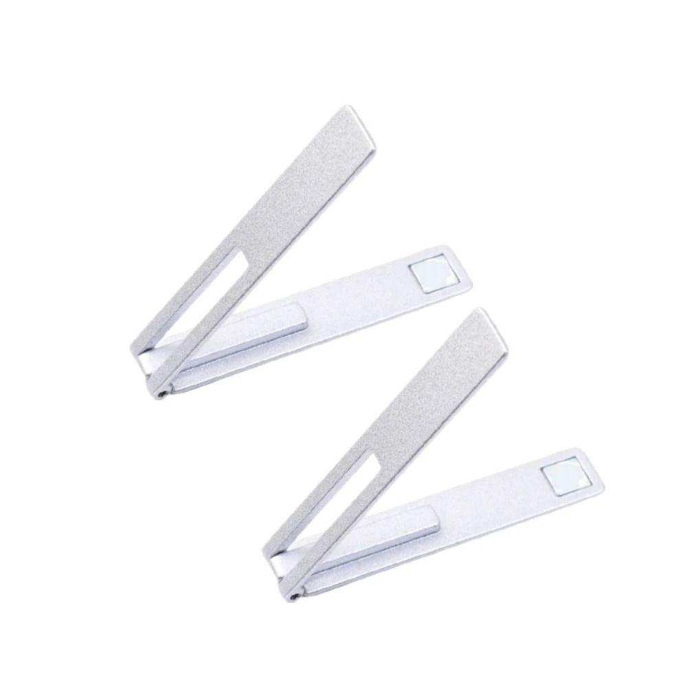 

2pcs Mini Phone Holder Metal Finger Kickstand New Foldable Stand Mobile Phone серебряный