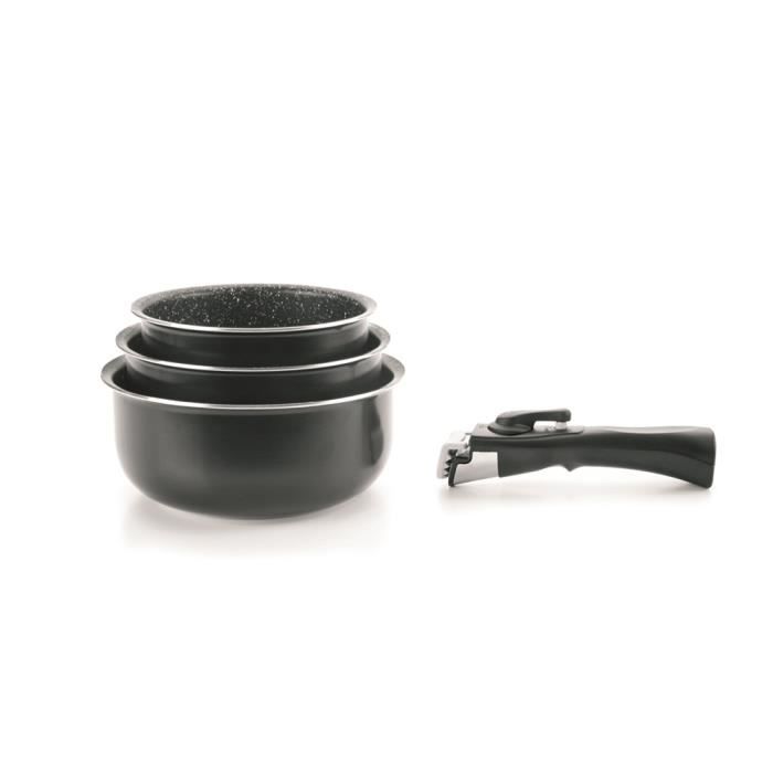 Saucepan - IBILI - Set of 3 Saucepans - 16/18/20 Cm - Non-stick - Induction Compatible