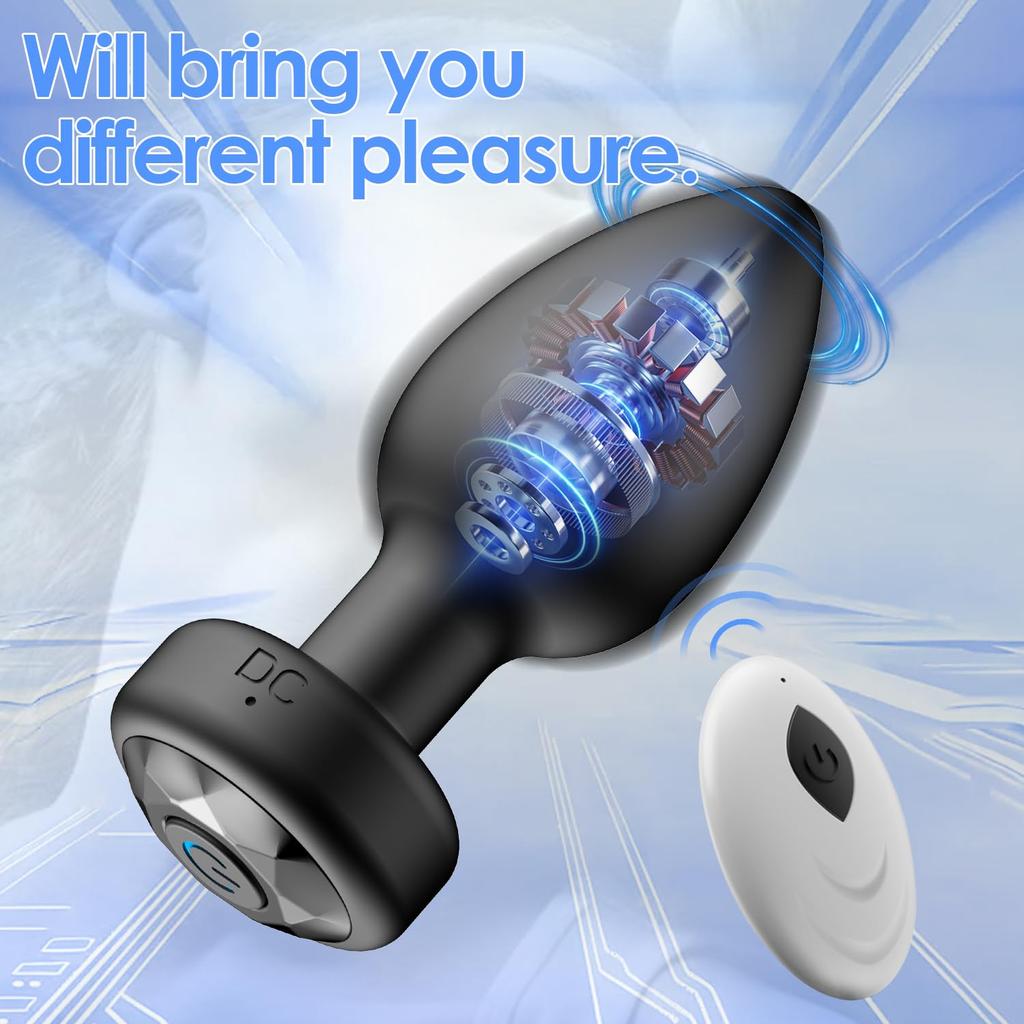 Remote Control Anal Plug Vibrator,10 Modes Vibrating Butt Plug,Small Butt Plug for Male Prostate Massage Vibrator Adult Sex Tool