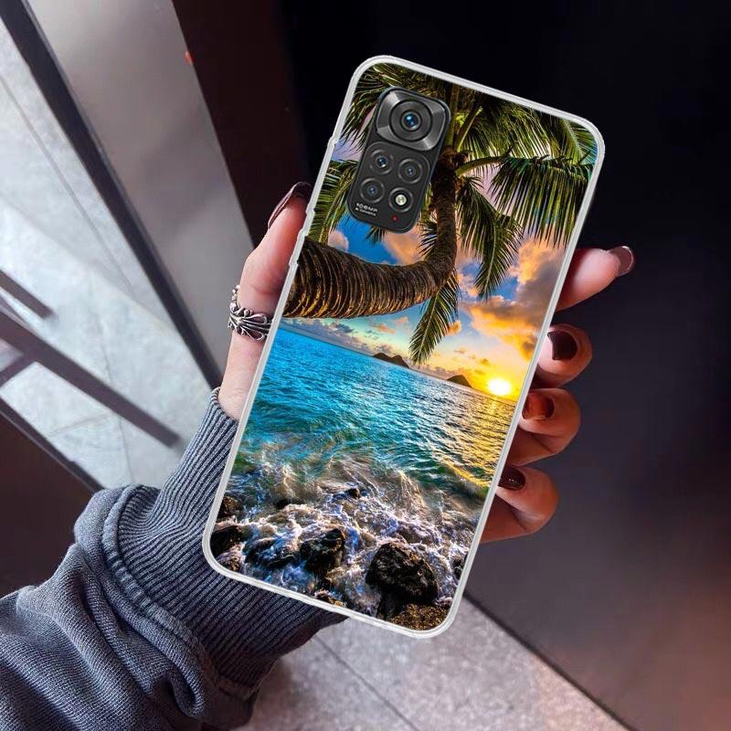 Summer Beach Sunset Sea Palm Tree Phone Case for Xiaomi Redmi Note 15 14 14S 13 12 12S 11 Pro Plus 11E 11T 11S 10S 5G Soft Cover