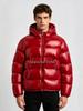 Herren Kapuzenjacke aus Baumwolle | Einfarbige Winter Freizeit Sportbekleidung - Hochwertiger Kälteschutz