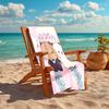 Personalized customized proof beach towel with Bubu Dudu  pattern - soft, absorbent, quick-drying, perfect swimming, camping&bathing