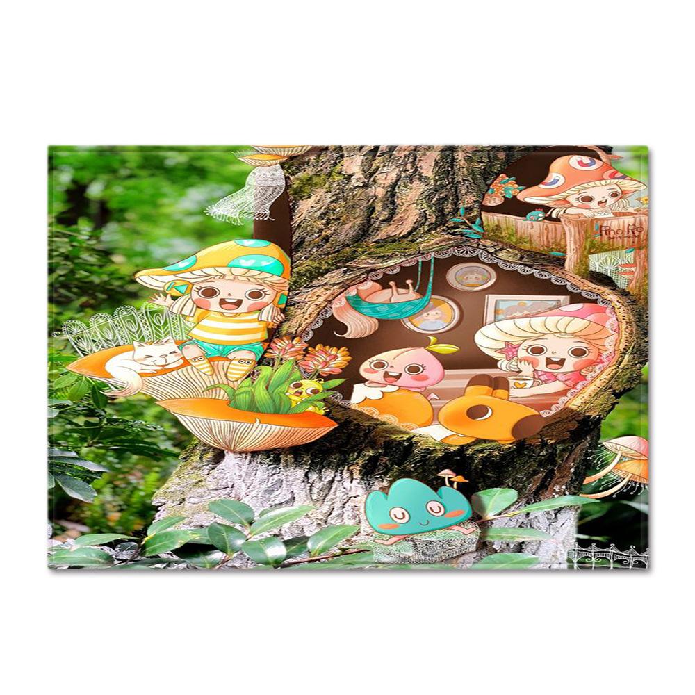 Tree Hole Big Carpet Feather Wind Bedroom Floor Mat Fixed Zhi